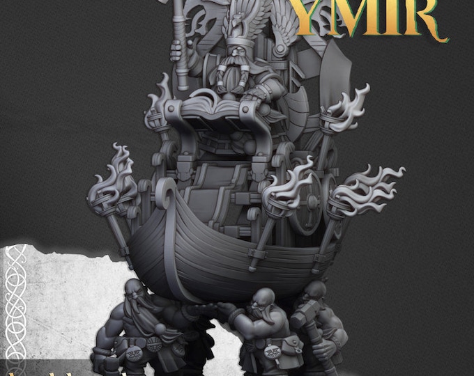 Dwarf King on Throne - Highlands Miniatures