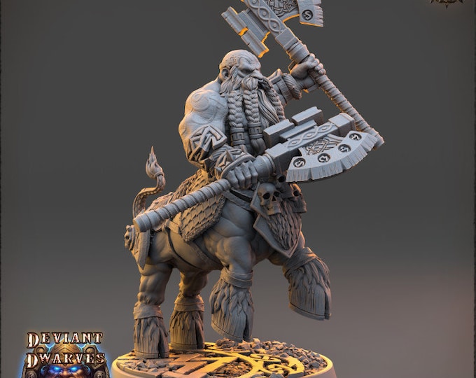 Konner Lordslayer| Deviant Dwarves of the Pandemonium | Daybreak Miniatures |5E Resin Miniatures | Tabletop Gaming |Dwarf Tabletop Warrior