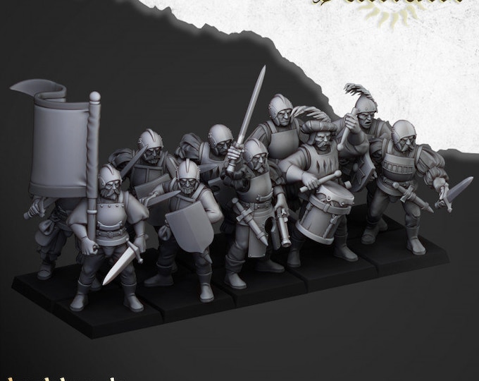 Sunland Troops with swords - Highlands Miniatures |Dream It Make It 3d