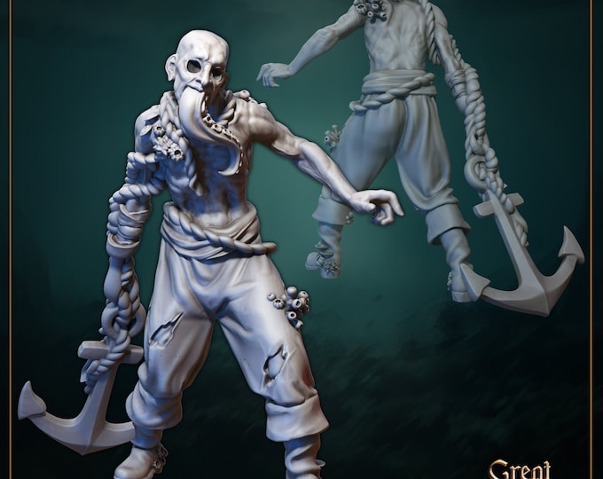 Anchor Arm Hadley - 35mm Heroic Scale Fantasy Resin Miniature by Great Grimoire | Gathering Storm | Dream It Make it 3d