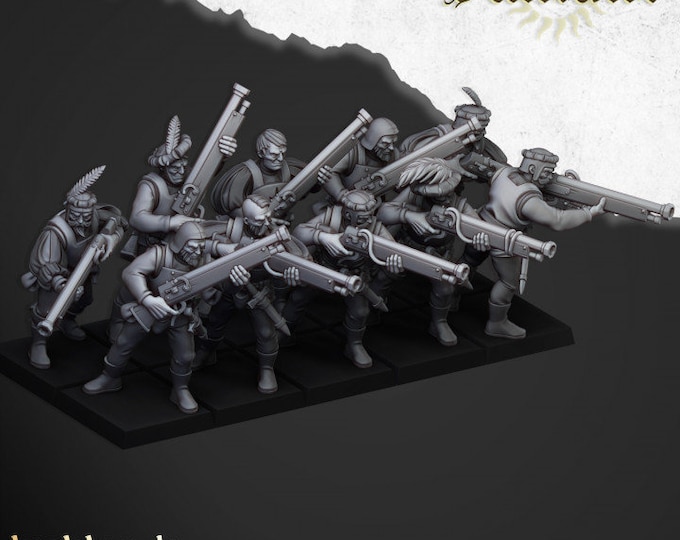 Sunland Arquebusiers and Crossbowmen - Highlands Miniatures |Dream It Make It 3d