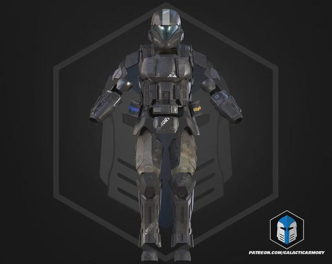 3D Printed Orbital Drop Trooper Armor Set | Wearable Cosplay Helmet, Body Armor PLA + Raw
