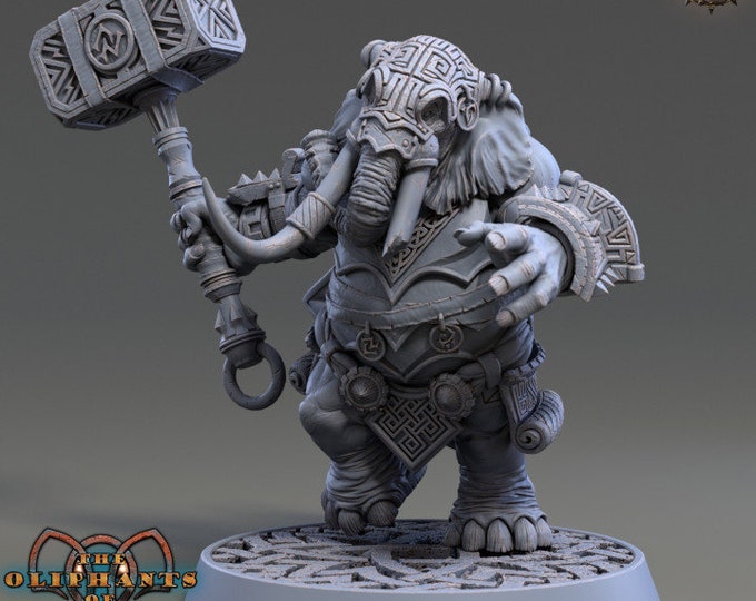 Marab Stonestomper | The Oliphants of Red Ridge| 3D Printed 32mm or 75mm-scale resin model by Daybreak Miniatures