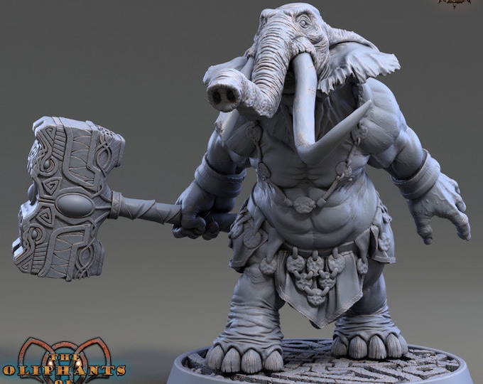 Harawat Mauler | The Oliphants of Red Ridge| 3D Printed 32mm or 75mm-scale resin model by Daybreak Miniatures