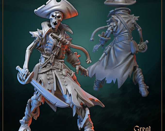 Cursed Sailor - 35mm Heroic Scale Fantasy Resin Miniature by Great Grimoire | Gathering Storm | Dream It Make it 3d
