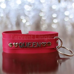 Custom Faux Leather Letter Choker: Goth Cosplay Collar