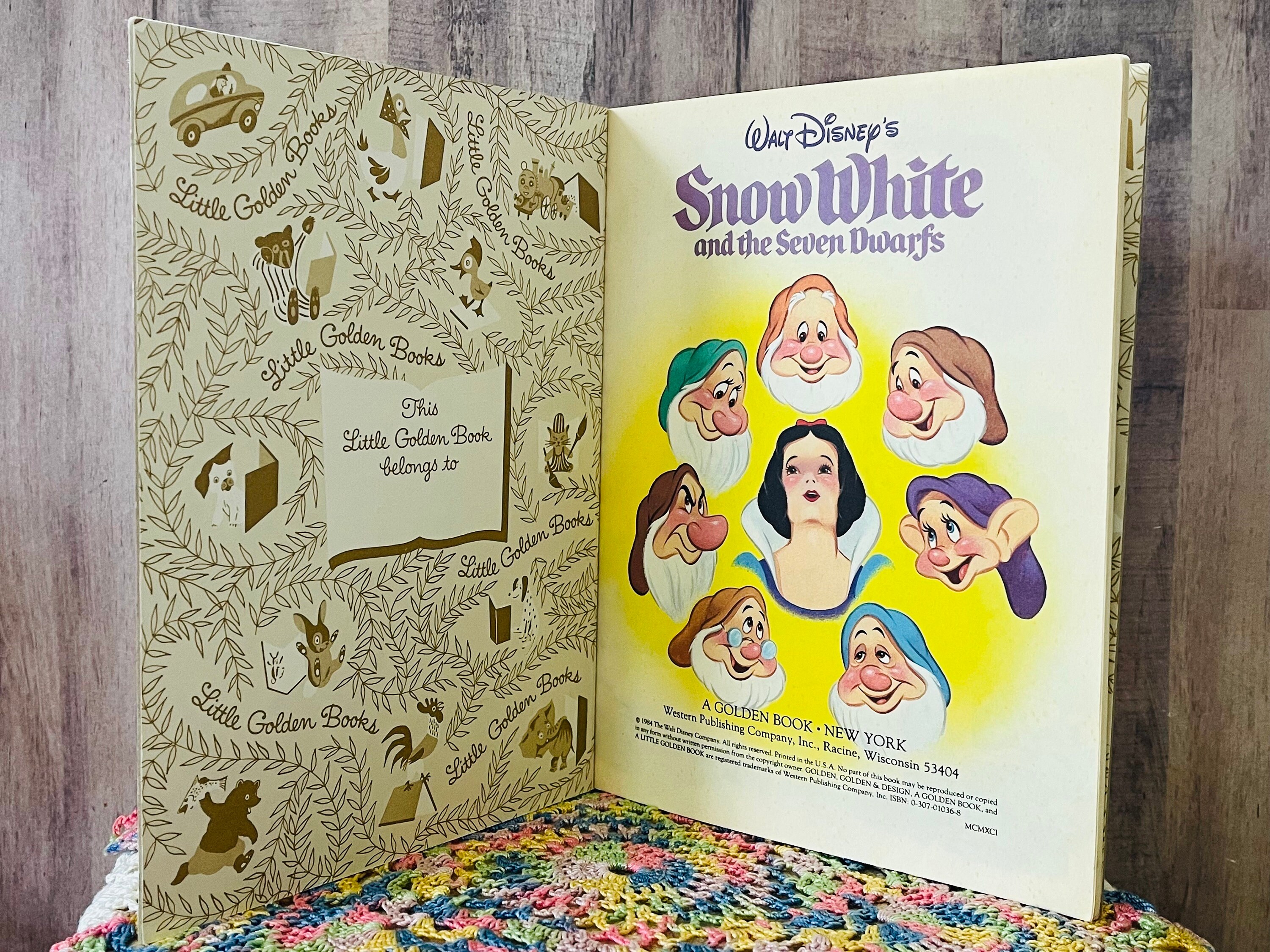 Snow White and the Seven Dwarfs A Little Golden Book by the - Etsy