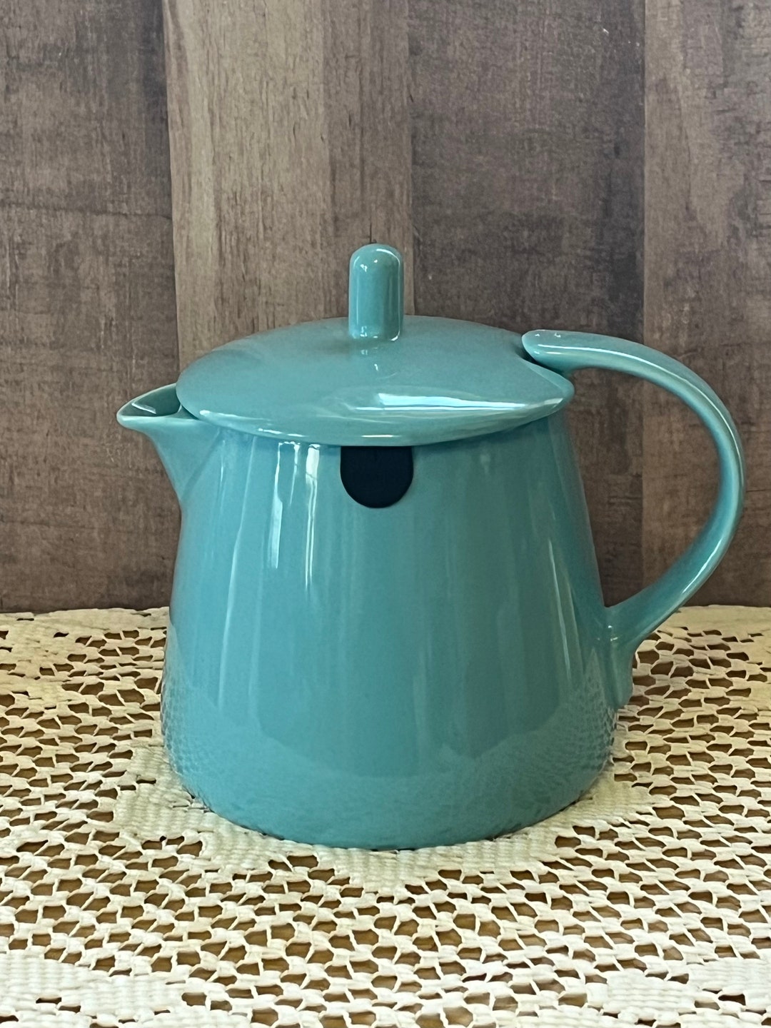 FORLIFE 12 Oz Teabag Teapot in Turquoise Color, With Resting Place for