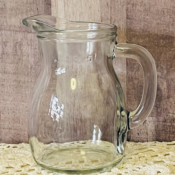 Small Glass Pitcher Etsy