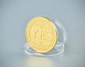 Flip Coin 2 sides, Yes/Not, Gift for Him, Fun Gift Friends, Gift for Her, Flip Coin, Fun For Couples