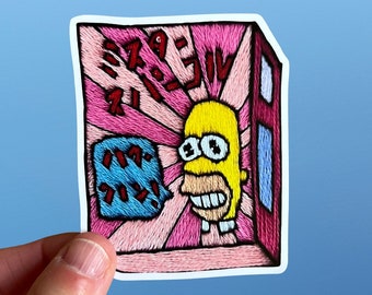 Mr Sparkle Simpsons Vinyl Sticker: Embroidered Effect Laptop Decal