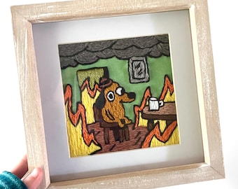 This is Fine Famed Embroidery in Wooden Box Frame