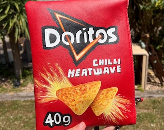 Doritos Chilli Heatwave Shoulder Bag - Red Handpainted Handbag