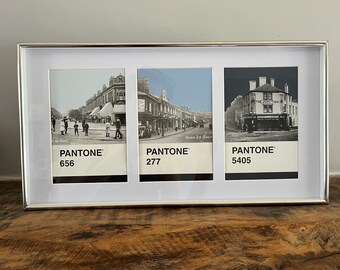 Framed Birmingham Street Vintage Postcard Pantone Saltley