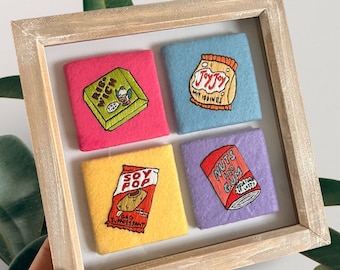 Simpsons Foods Framed embroidery 20x20cm