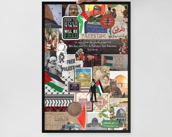 Palestine Collage photo paper poster