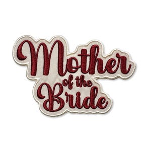 Embroidered Mother of the Bride Patch for Jackets, Hats, and Wedding Accessories