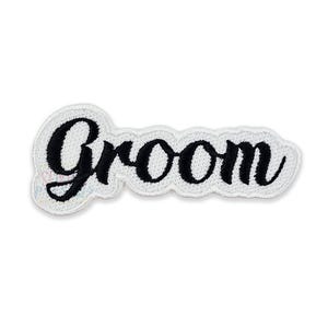 Custom Embroidered Groom Patch. Ideal for Wedding Jackets, Bachelor Party Outfit, Honeymoon Bag, Groom’s Robes, Keepsakes, and Wedding Decor