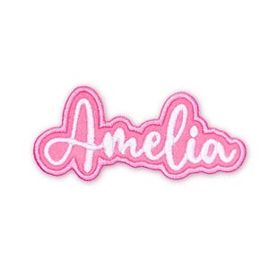 Custom Name Patch – Personalized Embroidered Applique (Amelia)