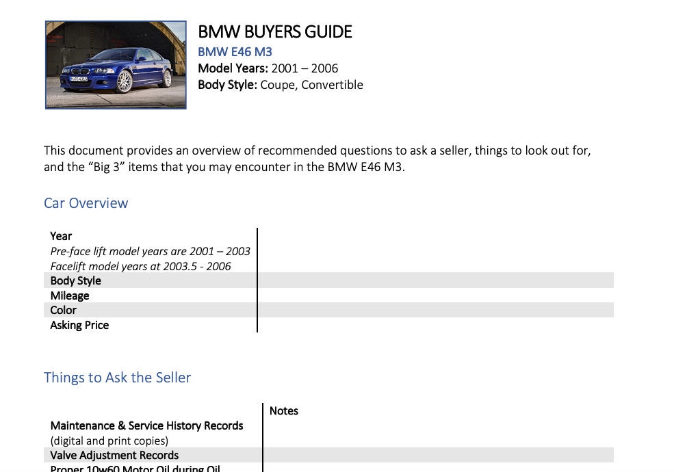 BMW E46 M3 Buyer's Guide: 10 Things You Need To Know