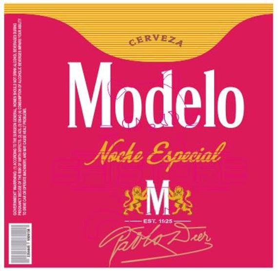 Cerveza Modelo Noche Especial Digital Beer Label Ready to - Etsy