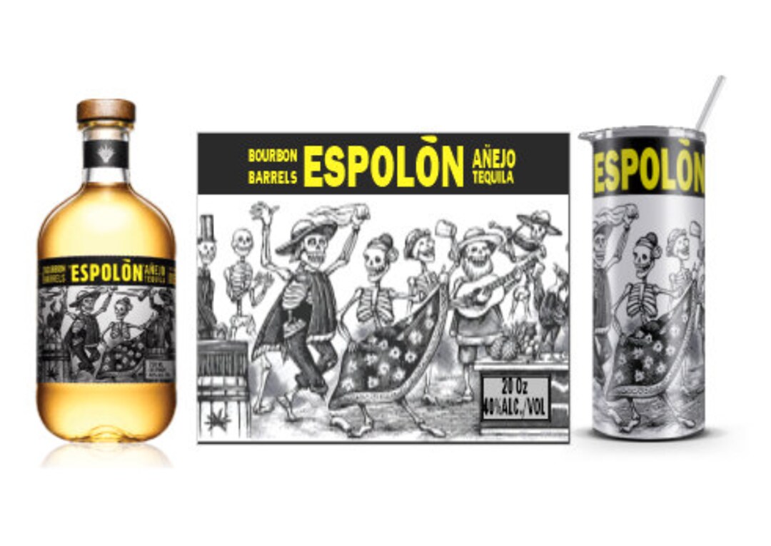 Tequila Espolon Anejo Label for Tumbler 20 Oz. JPG and PNG With