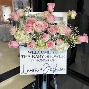 Welcome Sign - Flower Box Welcome Sign - Personalized Event Decor