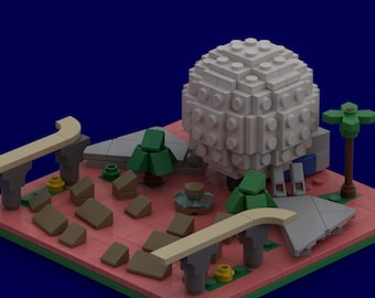 Entrada al parque Epcot de WDW, construcción LEGO MOC (solo instrucciones)