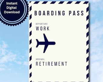 Pilot Retirement Printable Greeting Card, Aviation Retirement Card, Flight Cabin Crew Attendant Retirement Greeting Card