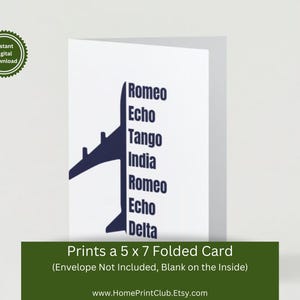 Cartão de felicitações para impressão de aposentadoria de piloto, cartão de aposentadoria de aviação, cartão de felicitações de aposentadoria de comissário de cabine de vôo