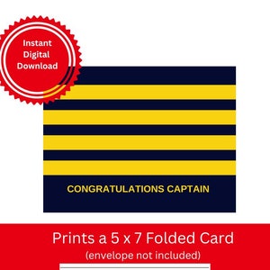 Téléchargement de carte de capitaine de félicitations, carte d'aviation, carte de pilote, cadeau de mise à niveau de capitaine, carte pour les pilotes, imprimable, capitaine de pompier,