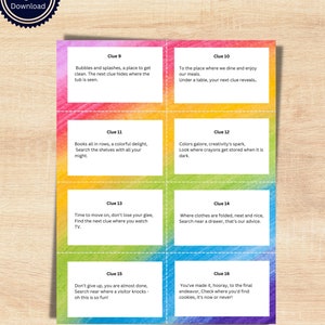 Indoor Scavenger Hunt Printable Template for Kids, Custom Treasure Hunt ...