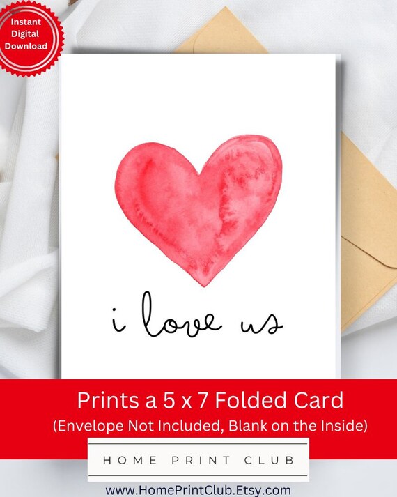 I Love Us, Love & Anniversary Greeting Card I Love Us, Love & Anniversary Greeting Card
