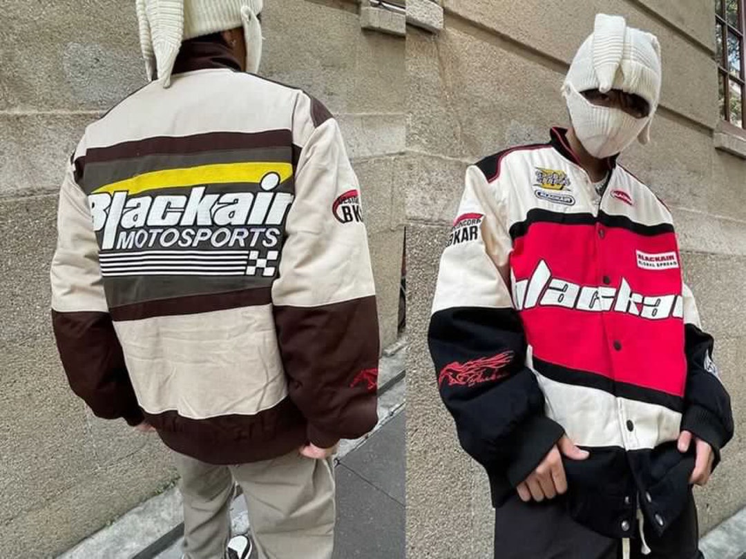 Y2k Extreme Blackair Embroidered Racing Jacket 90s 80s Etsy