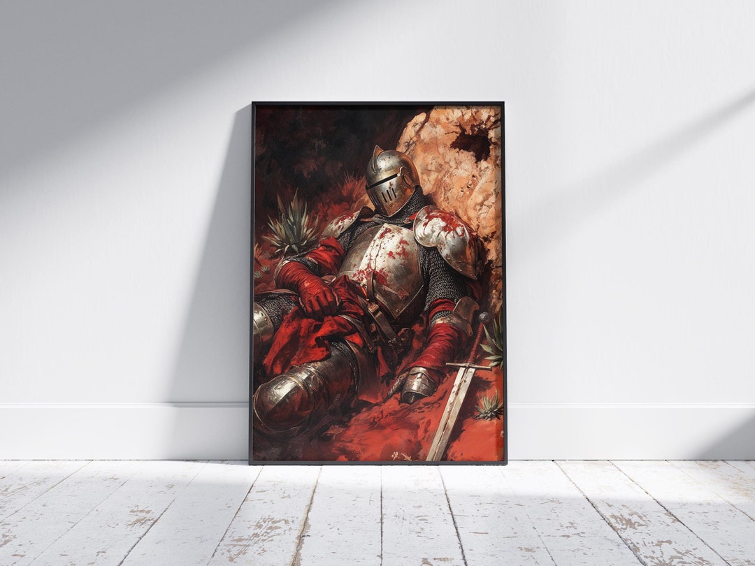 Dark Fantasy Fallen Knight | Digital Art Print - Fallen Knight Series ...