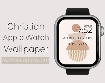 Christian Apple Watch Wallpaper - Where God Guides He Provides