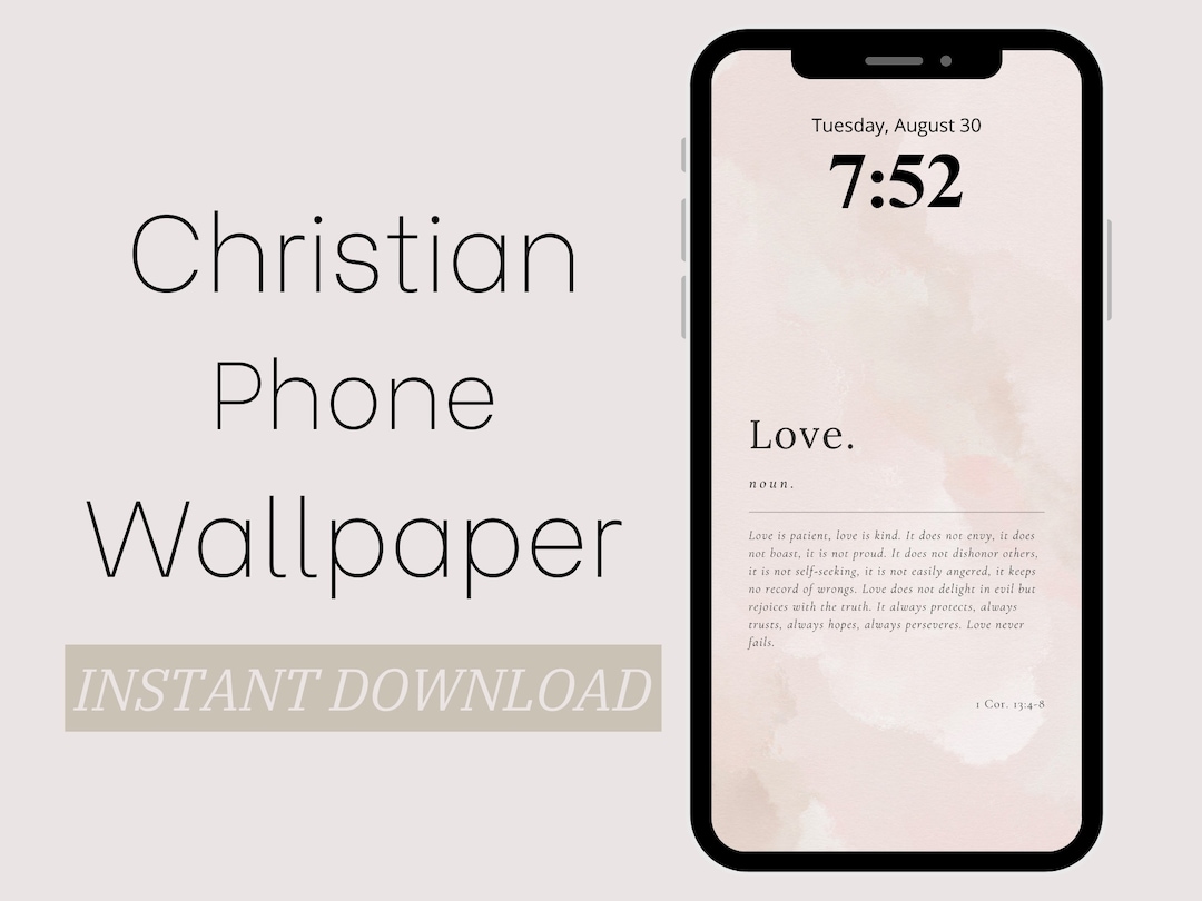 Christian Phone Wallpaper - Love is Patient, Love is Kind, 1 Corinthians  13:4-8 - Etsy, image size:1080x810