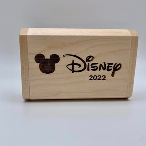 Custom engraved wooden usb drive with case