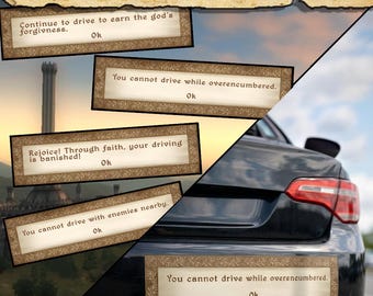 Elder Scrolls Oblivion Inspired Car Magnets
