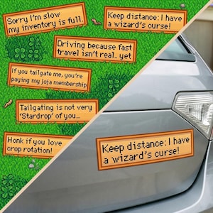 Imanes para parachoques inspirados en Stardew Valley (6): Inventario completo, rotación de cultivos y más