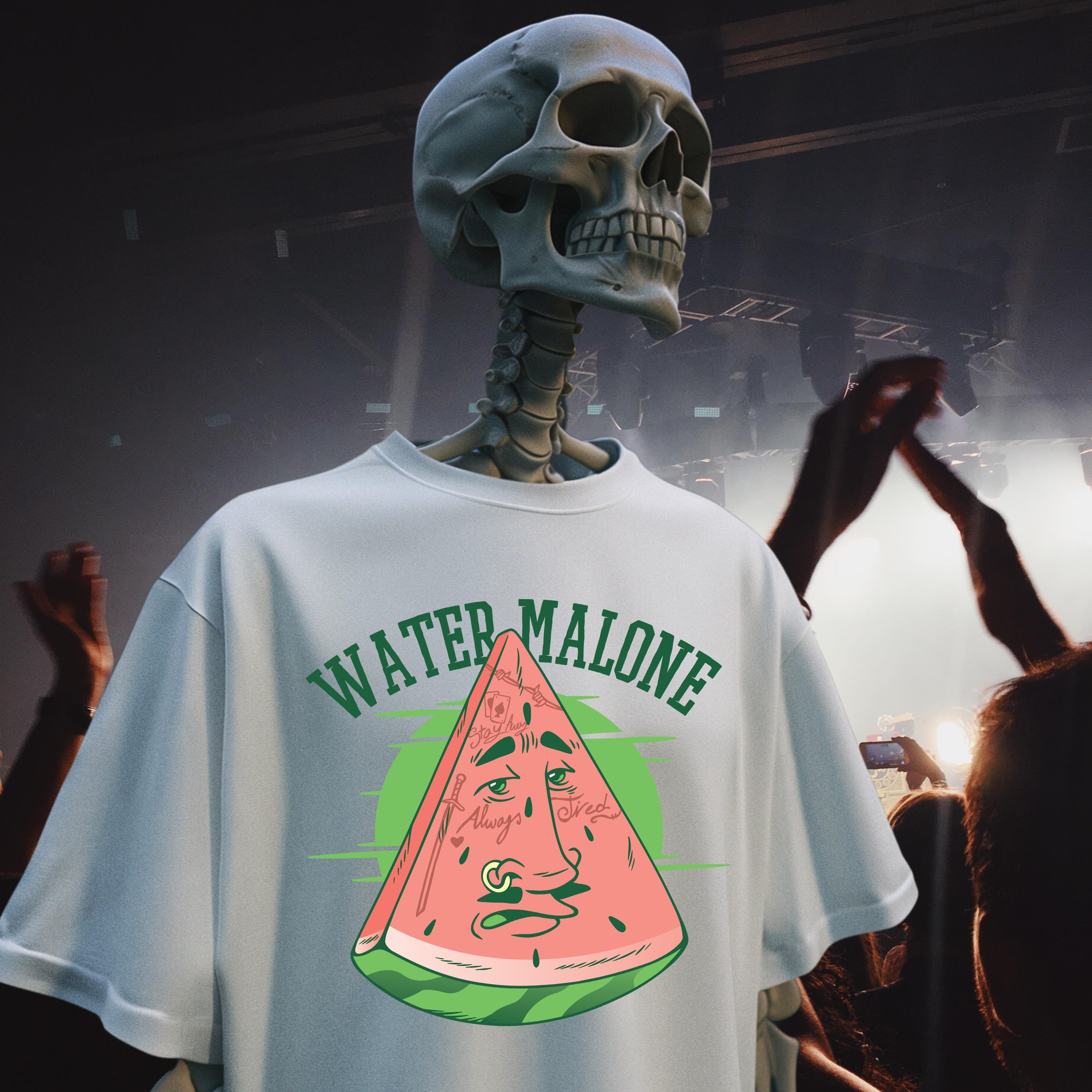 Water Malone Shirt | Funny Watermelon Parody Tee with Posty Humor | Hilarious Fruit Joke Shirt | Perfect Gift for Food and Pun Lovers