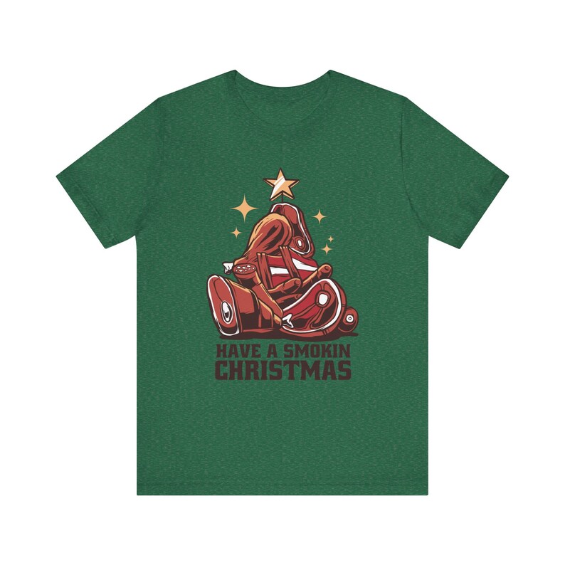 Have a Smoking Christmas BBQ Meat Christmas Tree Shirt Funny BBQ Dad