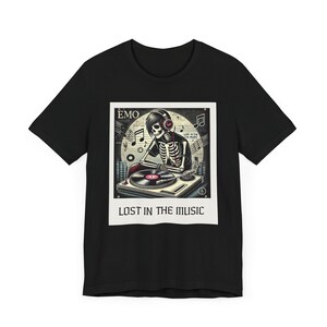 Lost in the Music Polaroid Edition Shirt | Cool Emo Style Shirt Elder Emo Gift Emo Goth Aesthetic Tee Music Lover Alternative Gift Emo Fans