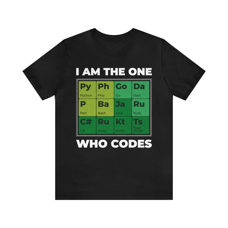 Funny Coder Shirt: Periodic Table of Programming Languages - Etsy