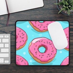 Sprinkles and Donuts Non Slip Mouse Pad | Colorful Gaming Desk Mat Dessert Lovers Fun Design for Sweet Treat Enthusiasts Unique Accessory