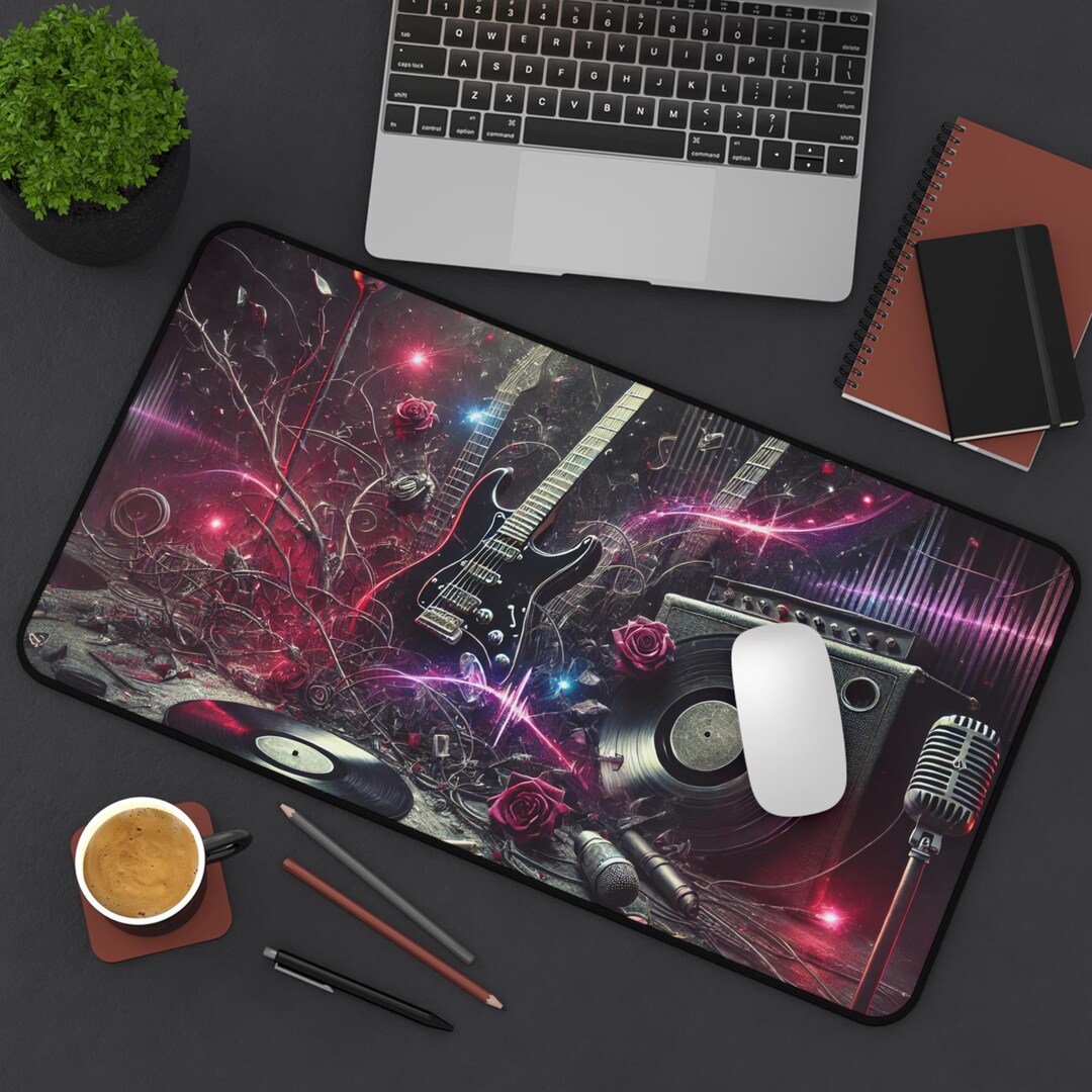 Guitar Musician Band Setup XL Extended Mouse Pad | Gamer Desk Mat for ...