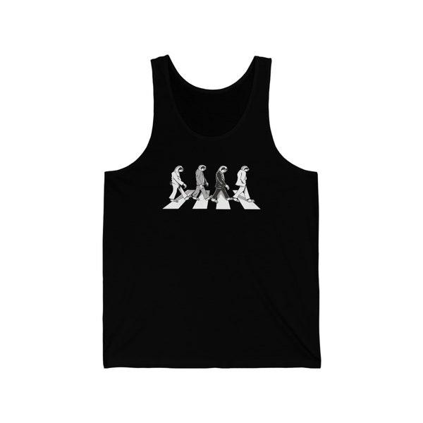 Sloth Abbey Road Parody Tank Top - Musical Style Tank for Sloth Lovers  Perfect Gift for Music and Animal Enthusiasts - Hilarious Sloth Tank