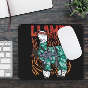 Tactical Llama Gaming Mouse Pad | Non-Slip Office Accessory for Llama Lovers | Hilarious Movie Parody Design for Fun Gaming Experiences