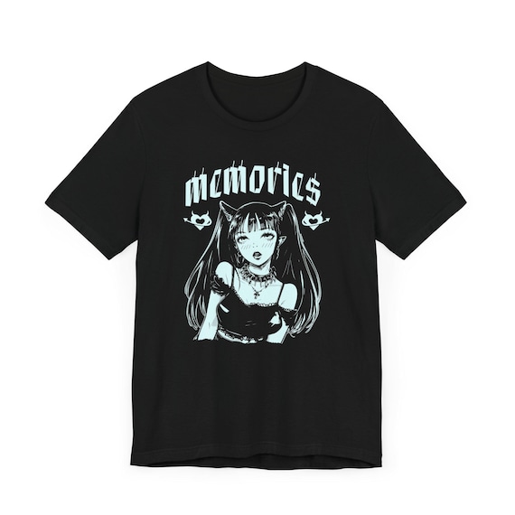 Camiseta estilo gótico de chica de anime Memories Ropa urbana
