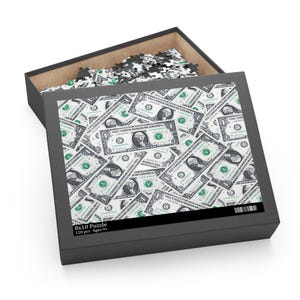 1 Dollar Bill Puzzle Cool Money Art 120-500 Piece Jigsaw Fun for Budget Hustlers and Fans of Iconic Currency Puzzle Lover Cash Dollar Jigsaw